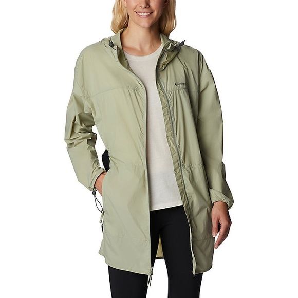 Columbia Women's Parkette Long Wind Jacket Green Size Large NWT - Picture 3 of 9